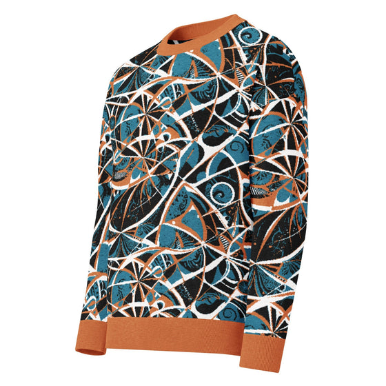 Anti-AI Relaxed fit knitted crew neck sweater